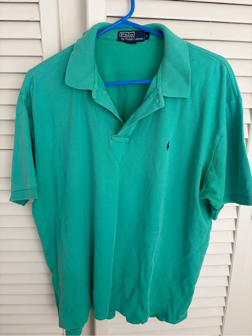 Ralph Lauren Men’s Teal Polo Shirt with Signature Pony Size L